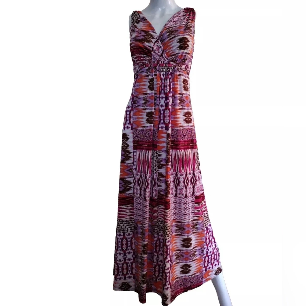 John Paul Richard Woman Medium Sleeveless Tropical Beach  Print‎ Maxi Dress